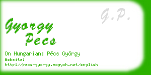 gyorgy pecs business card