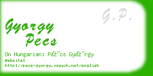 gyorgy pecs business card